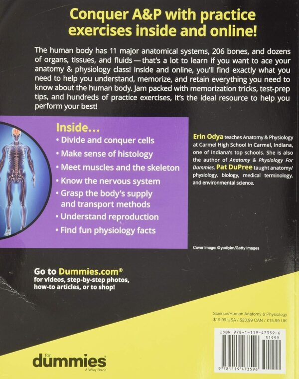 Anatomy & Physiology Workbook For Dummies with Online Practice