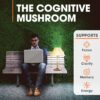The Genius Brand Genius Lion's Mane Cognition Vitamins Supplement Capsules - Organic Nootropic Supplement, 1200mg per Serving – 120 Veggie Pills