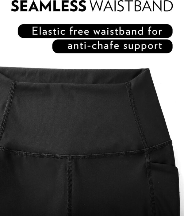 CRZ YOGA Women's Naked Feeling Biker Shorts with Pockets 8'' - High Waisted Yoga Gym Workout Spandex