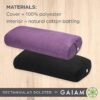 Gaiam Yoga Bolster - Long, Rectangular Meditation Pillow - Supportive Cushion for Restorative Yoga and Sitting on the Floor - Built-In Carrying Handle - Machine Washable Cover'