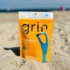 GRIN Tongue Cleaner, 32 Count, Disposable Tongue Cleaner, Hygienic Scraper, Recycled Plastic, Clean Tongue, Promote Fresh Breath, Includes Safe Fold- Back Tooth Pick