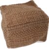 STOBAZA Footstool Cotton Yoga Sitting Cushion Farmhouse Pouf Cozy Japanese Cushion Hyacinth Square Pouf Footrest