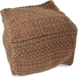 STOBAZA Footstool Cotton Yoga Sitting Cushion Farmhouse Pouf Cozy Japanese Cushion Hyacinth Square Pouf Footrest