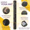 Large Yoga Mat 7'x5'x8mm Extra Thick, Durable, Eco-Friendly, Non-Slip & Odorless Barefoot Exercise and Premium Fitness Home Gym Flooring Mat by ActiveGear