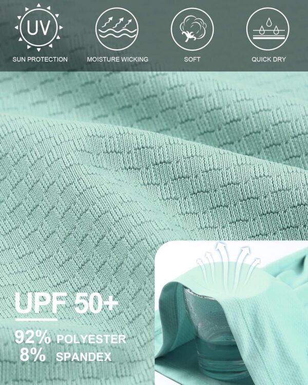 Roadbox Sun Protection Shirt for Men - UPF 50+ Long Sleeve Workout Athletic Running Shirts Fishing Rash Guard Lightweight