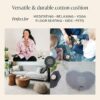 Mindful & Modern Large Meditation Cushion | Zafu Yoga Bolster Meditation Floor Pillow Seat | Buckwheat Hull Filled Crescent Shaped Cushion with Removable Washable Cover + Carry Handle
