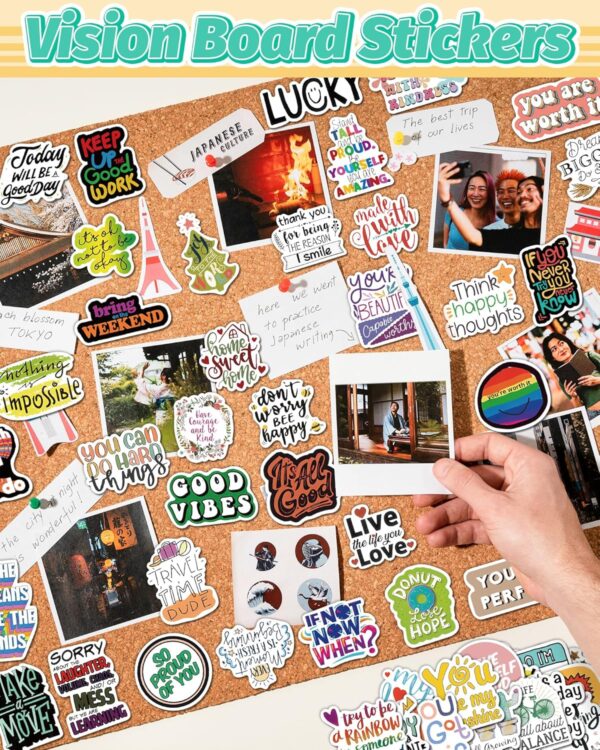 300 Pcs Motivational Stickers for Adults, Inspirational Water Bottle Stickers, Scrapbook Supplies Positive Affirmation Stickers, Mental Health Vision Board Laptop Vinyl Stickers for Kids