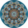 Round Meditation Pilates Yoga Mat Luxury Suede Large Yoga Mat Natural Rubber Non-Slip Base is ery Suitable for Meditation, Stretching, Yoga Environmental Protection, Fitness Exercise, Home and Outdoor. 140CM Diameter