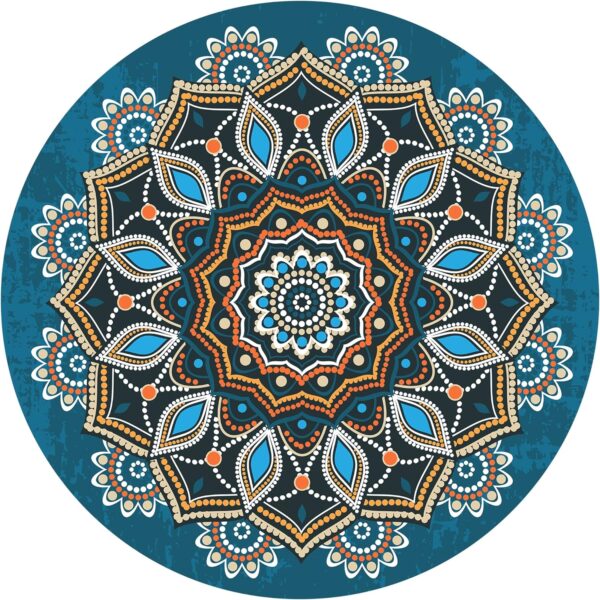 Round Meditation Pilates Yoga Mat Luxury Suede Large Yoga Mat Natural Rubber Non-Slip Base is ery Suitable for Meditation, Stretching, Yoga Environmental Protection, Fitness Exercise, Home and Outdoor. 140CM Diameter