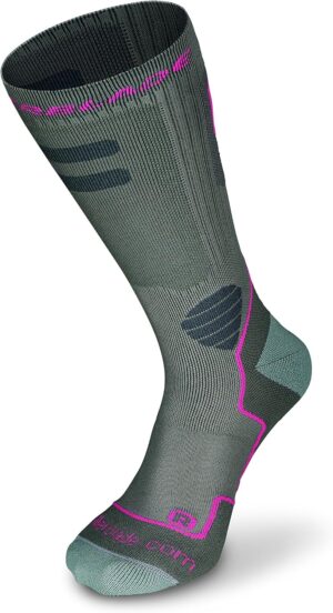 Rollerblade High Performance Women's Socks, Inline Skating, Multi Sport, Dark Grey and Pink
