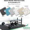 Gym Flooring Set - Interlocking EVA Soft Foam Floor Mat, 18 Pieces Puzzle Rubber Tiles Protective Ground Surface Protection, Play Workout Exercise Mats Underlay Matting Sports Pool Home Fitness Garage