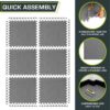 ProsourceFit Puzzle Exercise Mat ½ in, EVA Interlocking Foam Floor Tiles for Home Gym, Mat for Home Workout Equipment, Floor Padding for Kids, Brown, 24 in x 24 in x ½ in, 24 Sq Ft - 6 Tiles