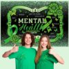 Mental Health Awareness Month Backdrop Green Ribbon Awareness Photo Backdrop for Mental Health Month Party Supplies Outdoor Indoor Wall Decorations 71x47 inch