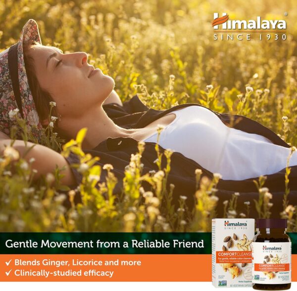 Himalaya ComfortCleanse for Detox and Gentle Colon Cleanse & Occasional Constipation, Vegetarian, 500 mg, 60 Capsules, 1 Month Supply