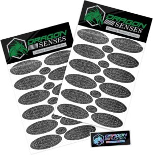 Dragon Senses Calm Strips for Anxiety Sensory Stickers, 84 Pcs Black Sensory Strips Textured Stickers with Enhance Sensory Soothing & Calming Effect for Special Needs, Made in The USA, 2 Pk