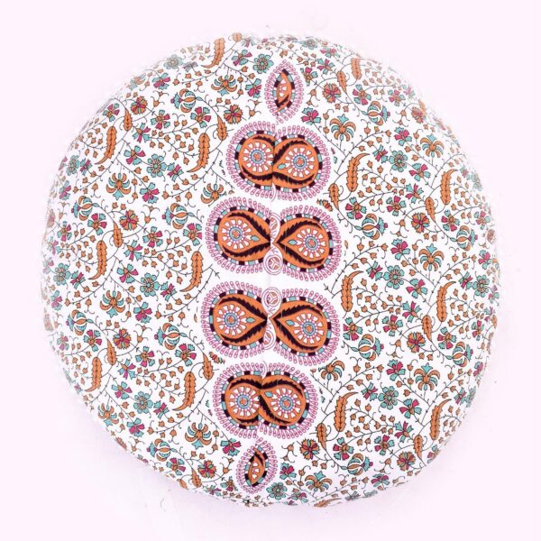 32" Peacock Mandala Bohemian Yoga Meditation Floor Pillow Cover Comfortable Home Car Bed Sofa Cushion Couch Seating Large Zipped Throw (32 inches, White Multi)