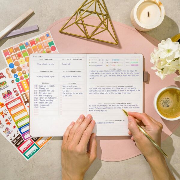 Clever Fox Self-Care Journal – Daily Reflection Notebook – Mental Health & Personal Development Planner, Meditation & Mood Log, A5 (Dark Terracotta)