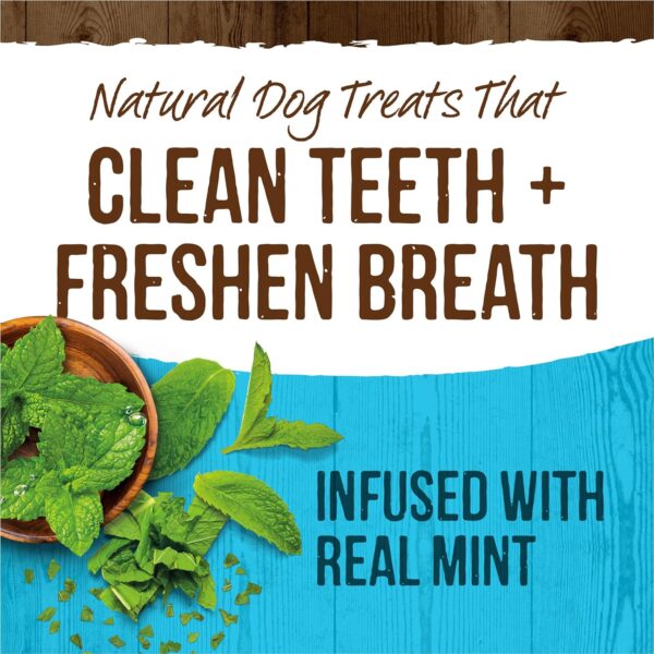 Merrick Fresh Kisses Natural Dental Chews Toothbrush Shape Treat Infused With Real Mint Medium Dogs - 30 ct. Box