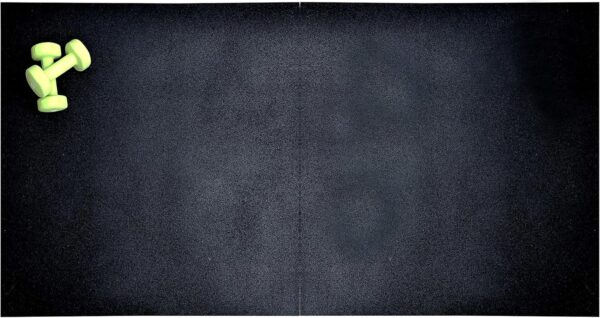 RevTime Ultra Thick GYM Weights Mat, 39.5"x39.5" (1mx1m) 1/2" Thick Anti-Vibration Mat for Home Gym, Indoor Outdoor Fitness Mat, Heavy Duty Exercise Mat, Black