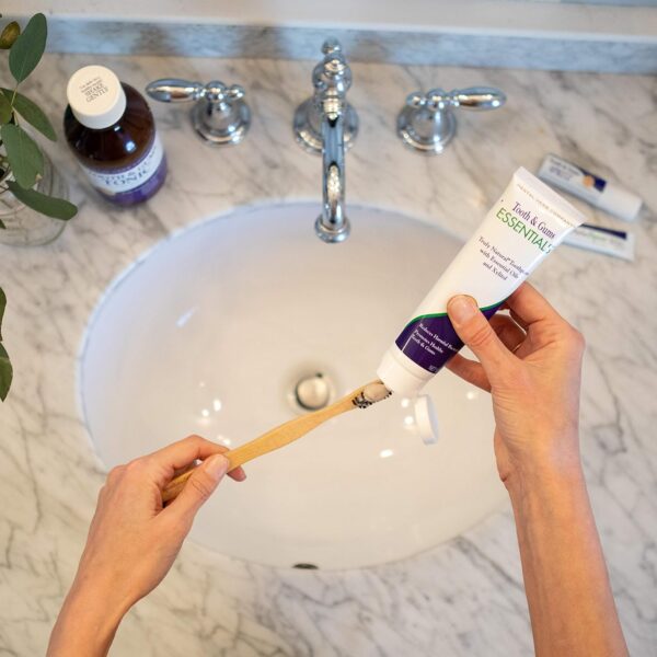 91ZkB5JUnBL._AC_SL1500_.jpg Dental Herb Company - Tooth & Gums Tonic (18 oz.) Mouthwash and Essentials Paste (Kit) - Truly Natural - Alchohol and Fluoride Free. Controls Bleeding and inflamed Gums and relieves Dry Mouth.