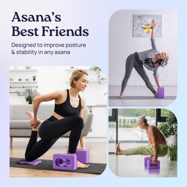 Deep-Zen® Yoga Blocks Wrist Support; Yoga Blocks 2 Pack w/Knee Pads; Yoga Blocks 2 Pack with Strap to Put Less Weight on Wrists; Durable, Versatile Yoga Brick Exercise Block Set, Blocks Yoga