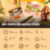 Hem Assorted Incense Sticks Variety 6 Incense Sticks Packs x 15 GMS-Aromatherapy Incense for Calm, Inscents Stick Gift Set, Perfect for Meditation and Relaxation (Hem Floral Series)
