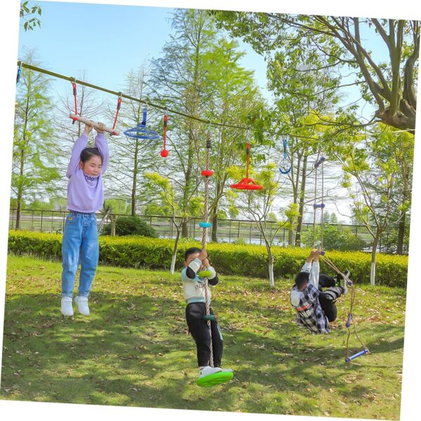 KICHOUSE Outdoor Fitness Equipment Arm Strength Training Hanging Ring Disc for Color Ideal for Gym and Play Activities