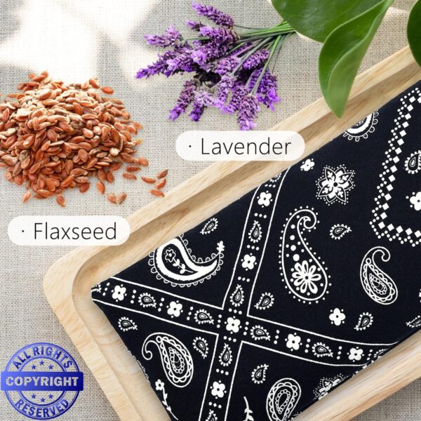 Lavender Eye Mask for Sleeping - Weighted Eye Pillow Heated for Headache, Sinus, Dry Eyes Relief, Moist Heat Eye Compress for Yoga, Meditation - Relaxation Gifts for Women