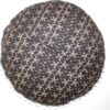 CRAFT KALA Boho Large Floor Pillow Pouf Cover Mandala Meditation Room Pillow Cover for Adults Round Bohemian Seating Pouf Cushion Cover for Kids Playroom 22" Black Gold Ombre