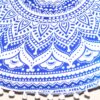 Large Round seat Floor Cushion Chair Ottoman Cover Pouf Pillow Meditation Floor Cushions for Adults Seating pouffe Ottoman Throw Covers Craft Room Furniture for Sitting Cover 22 Inches (Blue)