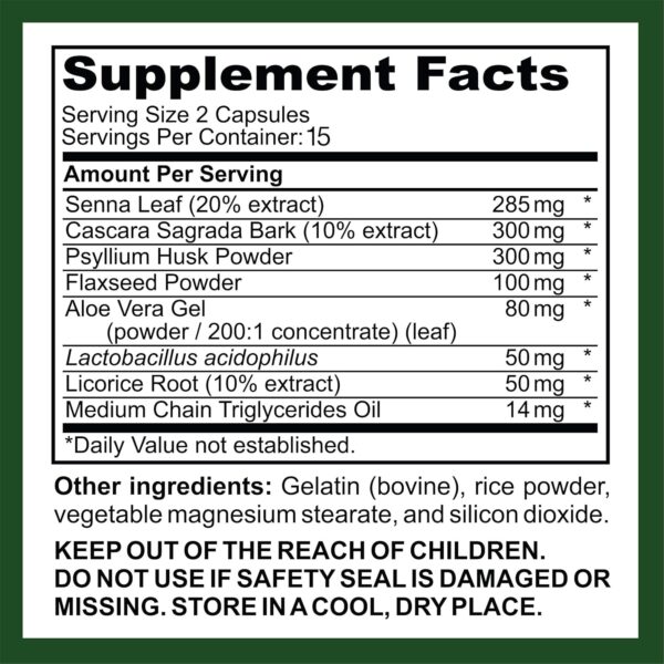 15 Day Cleanse | Colon Detox with Natural Laxative for Constipation & Bloating. 30 Pills to Detoxify & Boost Energy | Extra-Strength Senna Leaf Supplements | Strong for Some People.