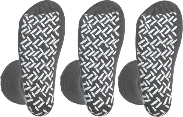 NOBLES HEALTH CARE PRODUCT SOLUTIONS Pack of 3 Pairs - XXXL Wide Non-Skid Slipper Socks for People W/Swollen feet Diabetes