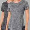 Absttith Women's Short Sleeve Workout Shirts Athletic Casual Tops Quick Dry Gym Soprt Tee Side Split