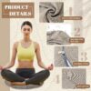 Wenqik 2 Pack Meditation Cushion Yoga Pillow Meditation Pillow Crescent Shaped Yoga Bolsters Zafu Seat with Removable Washable Cover Floor Pouf for Sitting Men or Women, Gray