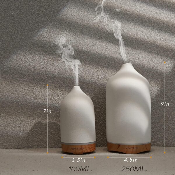 VIVITEST Ceramic Diffusers,Stone Essential Oil Diffuser, Ultrasonic Aromatherapy Diffusers for Home