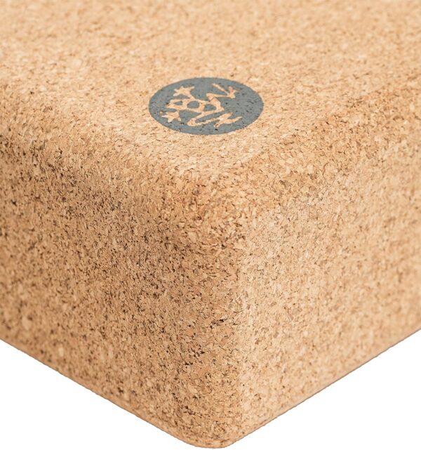 Manduka Yoga Block - Fine-Grain Cork Block, Yoga Equipment, Home Gym Accessory, Pilates Tool, Lightweight for Travel, Extra Firm Workout Accessory with Comfortable Edges