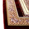 TB Muslim Prayer Rug, Islamic, Velvet Mat Ramadan Gift, with Prayer Bead Unique Decoration Gilded Gold-Like Embroidered for Women Man Kids Meditation Turkish African (Claret Red)
