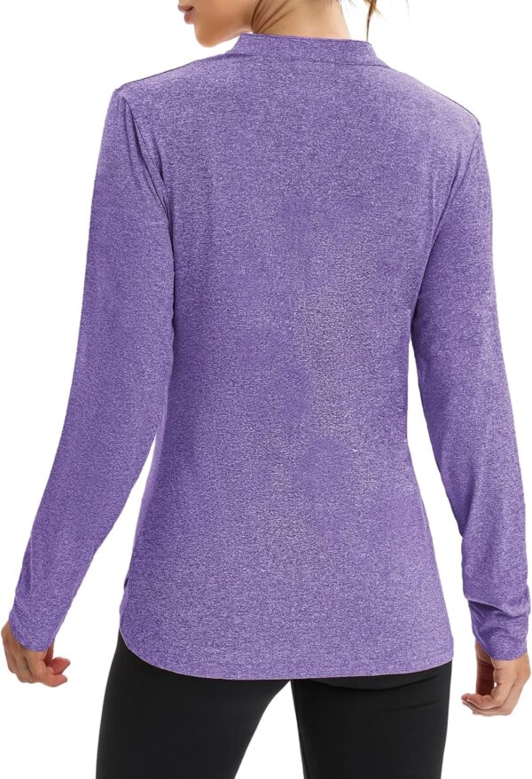 COOrun Workout Shirts for Women Long Sleeve Yoga Tops Casual Hiking Tee Shirt Athletic Breathable Top Quick Dry