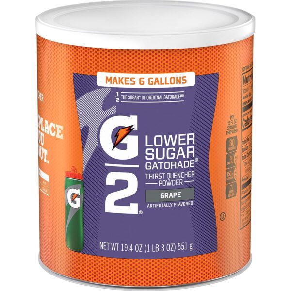 Gatorade Thirst Quencher Powder, G2 Low Calorie, Grape, 19.4 Ounce (Pack of 3)