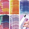 80 Pcs Anxiety Sensory Stickers with Inspirational Quotes Calm Textured Strips Relief Mental Health Stickers School Office Adhesive Sensory Tape Anti Stress Toys for Adults Teens (Watercolor)