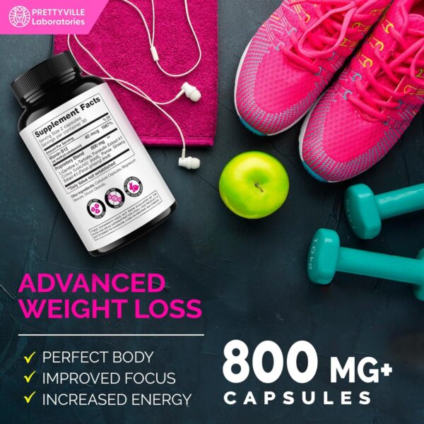 Weight Loss Capsules – Non Prescription Weight Loss Pills – Extra-Strength Fat Burner, Appetite Suppressant with Forskolin, Ginseng & L-Carnitine – Made in USA, 60 Count