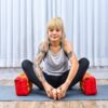 Leewadee Yoga Block – Floor Cushion for Yoga Practice, Meditation Seat Cushion for Workouts Filled with Kapok