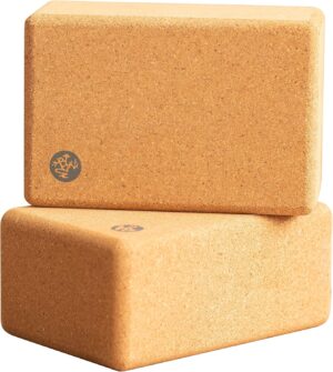 Manduka Yoga Block - Fine-Grain Cork Block, Yoga Equipment, Home Gym Accessory, Pilates Tool, Lightweight for Travel, Extra Firm Workout Accessory with Comfortable Edges