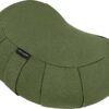 Retrospec Sedona Zafu Meditation Cushion Filled w/Buckwheat Hulls - Yoga Pillow for Meditation Practices - Machine Washable 100% Cotton Cover & Durable Carry Handle; Crescent, Basil