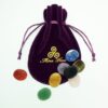 Chakra Stones 8 PCS Kit, Oval Shape, Tumbled & Polished, for Use in Grounding Balancing Soothing Meditation Reiki or as Worry Stones, Hot Spa Rock & Massage (8-pcs Chakra Stones)