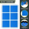 ProsourceFit Puzzle Exercise Mat ½ in, EVA Interlocking Foam Floor Tiles for Home Gym, Mat for Home Workout Equipment, Floor Padding for Kids, Black, 24 in x 24 in x ½ in, 24 Sq Ft - 6 Tiles