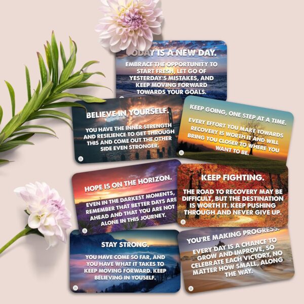 Empowerment in Recovery: 70 Encouragement Cards – Addiction, PTSD, Mental Health, Counseling, Therapy, Detox, Depression, 12 Step Groups – Affirmations for Overcoming Challenges & Relapse Prevention