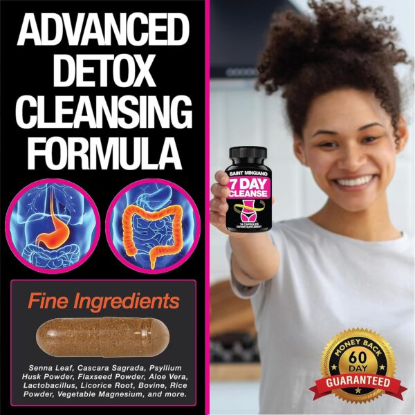 7 Day Cleanse Program | Colon Detox with Natural Laxative for Constipation & Bloating | Extra-Strength Senna Leaf Supplements | Strong for Some People.
