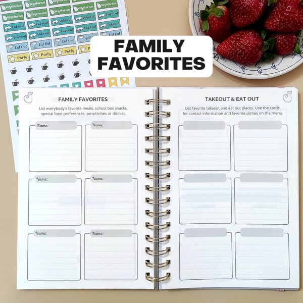 Life & Apples Meal Planner with Grocery List - Weekly Menu Plan and Prep, Healthy Diet and Weight Loss Tracking, 1 Year Undated Meal Planning Notebook, 5 X 8 Inch Spiral Notebook, Mint Green