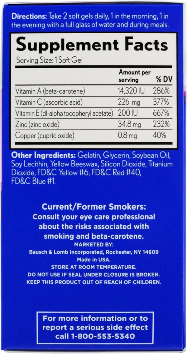 PreserVision Eye Vitamin & Mineral Supplement, from Bausch + Lomb, 120 Count (Pack of 1) Packaging may vary